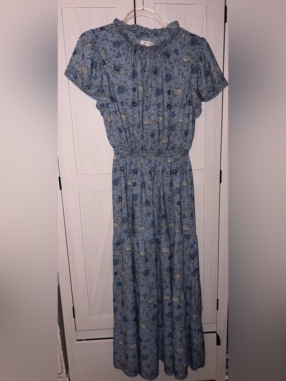 Max Studio Light Blue Floral Maxi Dress